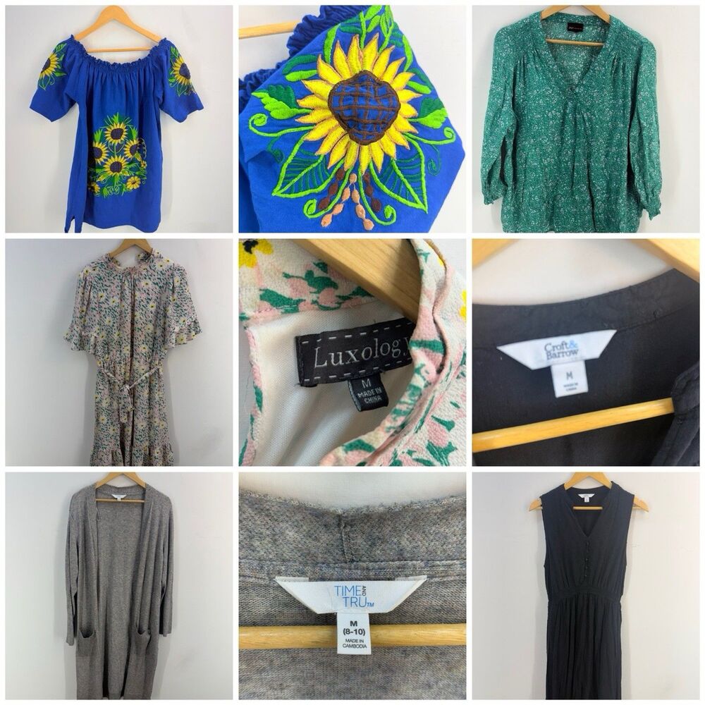 A Lot of 5 Women's Tops Great Condition M Dress Tunic Crochet Multi Brand - Picture 1 of 12